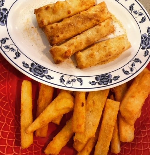 Cheesy Mashed Potato Fries