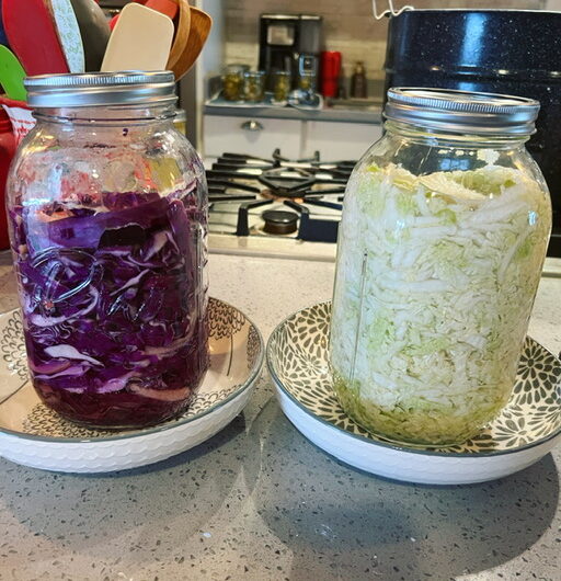 Fermenting Cabbage